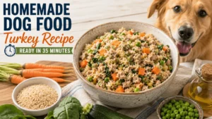 homemade dog food turkey recipe in under 35 minutes